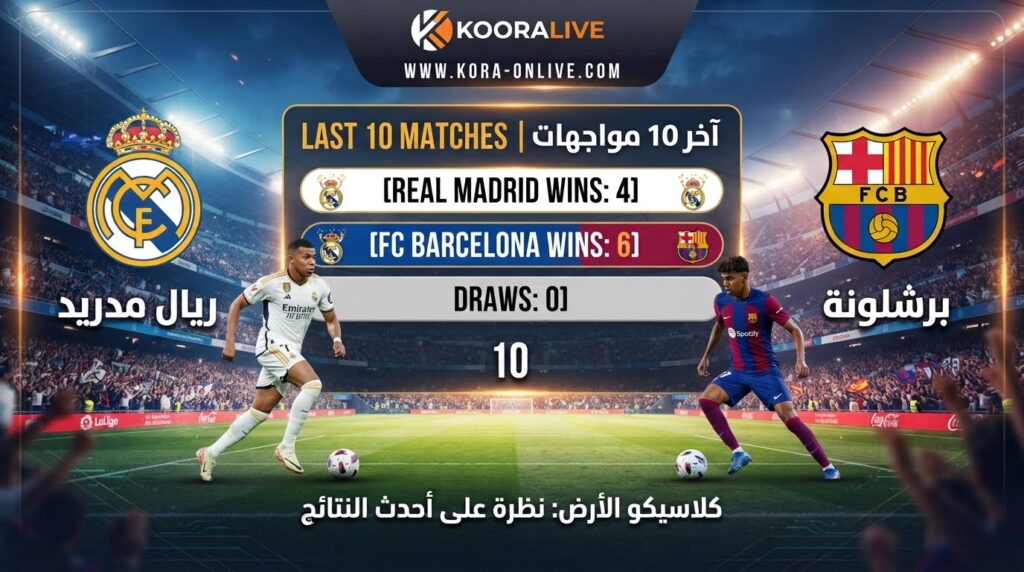آخر 10 مواجهات بين ريال مدريد وبرشلونة قبل كلاسيكو 2026